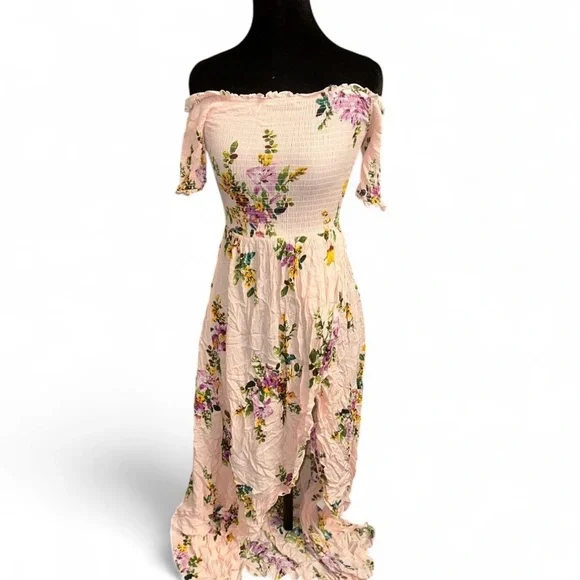 open lace back dress I.H.F Metallic Jacquard and Silk Taffeta Dress in Pink main image 1